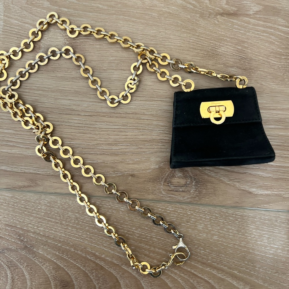 SALVATORE FERRAGAMO Vintage Mini Wallet on Chain